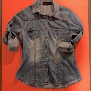 Washed long sleeve shirt